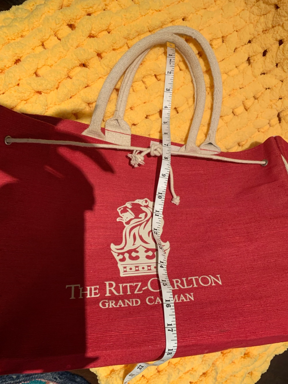 ❤️RITZ CARLTON GRAND CAYMAN CANVAS BEACH BAG❤️AUTHENTIC!! NEVER USED. - Picture 7 of 9